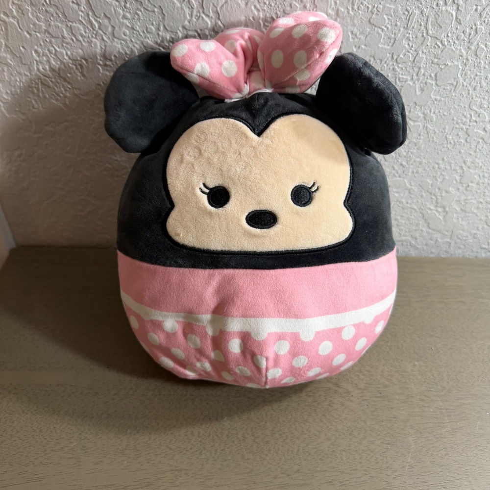 Squishmallows Disney Minnie Mouse 8 Inch Pink Polka Dot Plush Toy Kellytoy